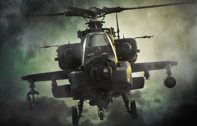 Download Apache Military Helicopter Fully Loaded Wallpaper | Wallpapers.com