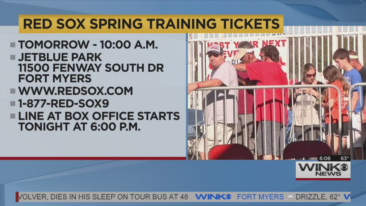 Red Sox Spring Training tickets on sale tomorrow WINK News