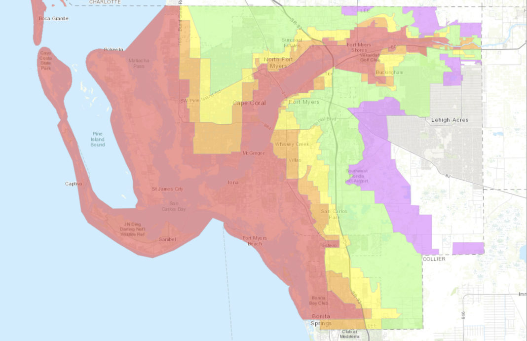 Lee County evacuation routes & zones