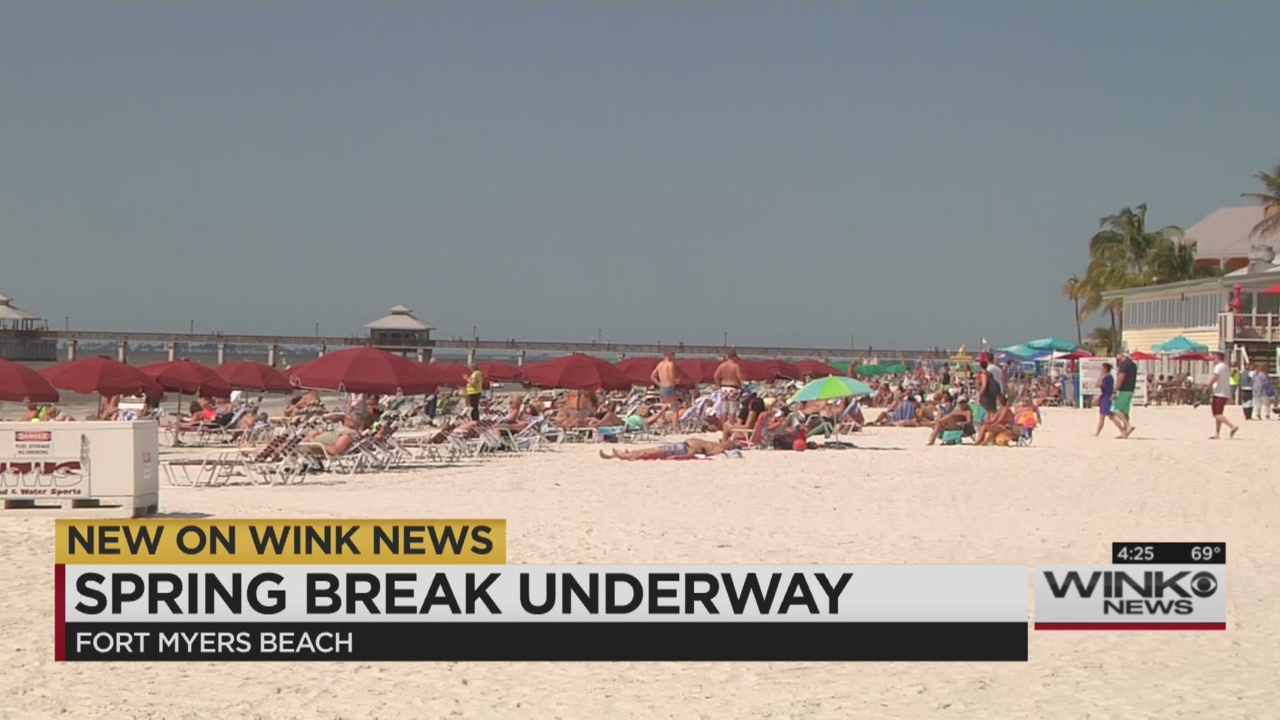 Spring breakers start to arrive on Fort Myers Beach