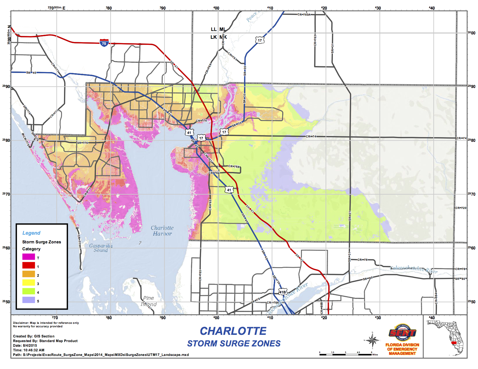 Charlotte County storm surge zones