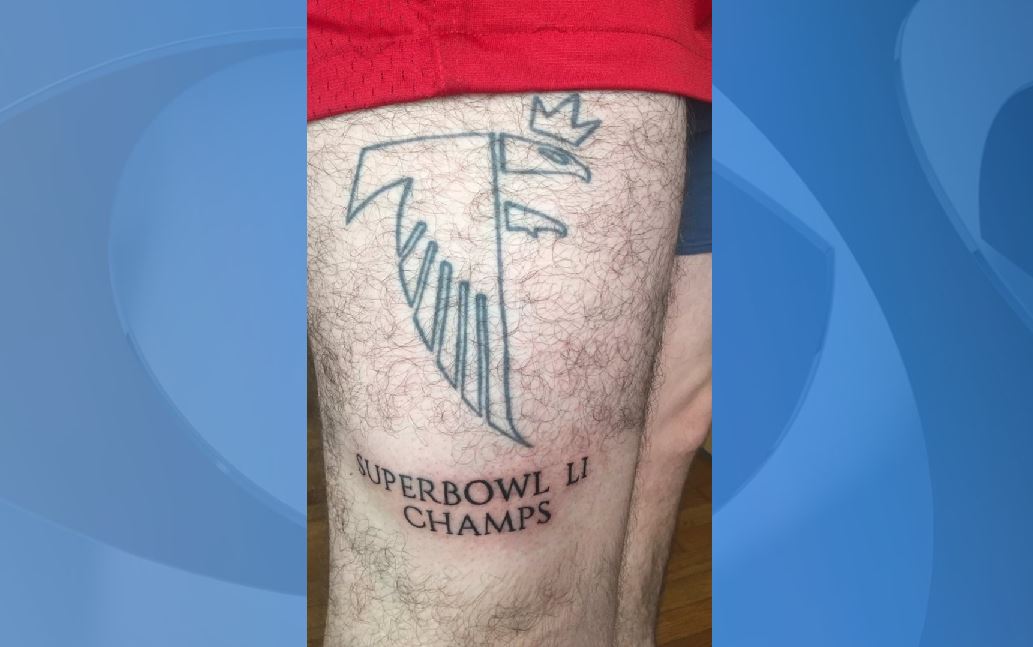 This Patriots fan is confident New England will win the Super Bowl  so he  got this giant tattoo  11alivecom