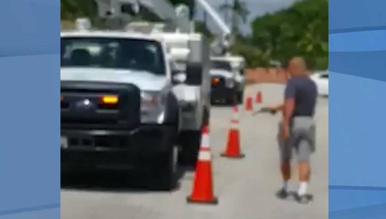 Video: Hialeah man shoots 2 AT&T trucks in driveway