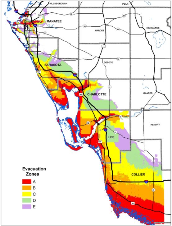 Know Your Southwest Florida Hurricane Evacuation Zone And Path | Sexiz Pix