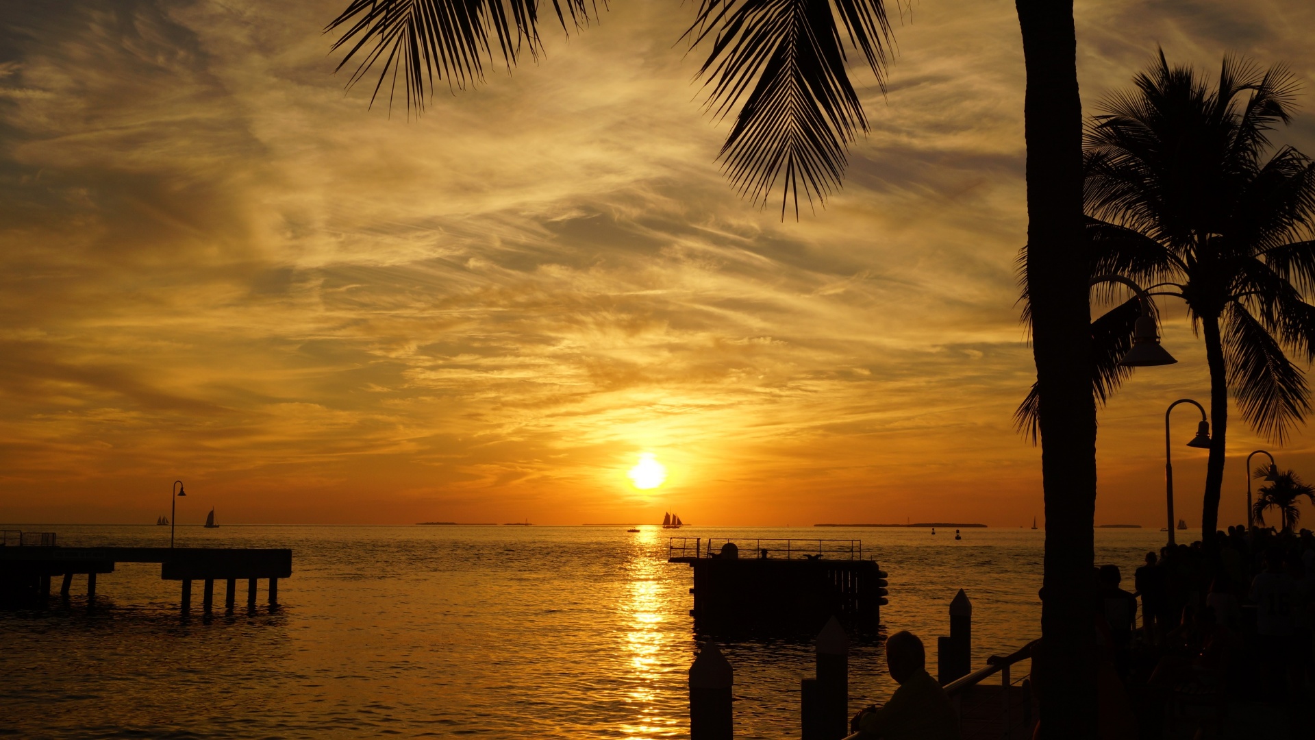 A sunset in Key West.(Photo via Public Domain Pictures). 