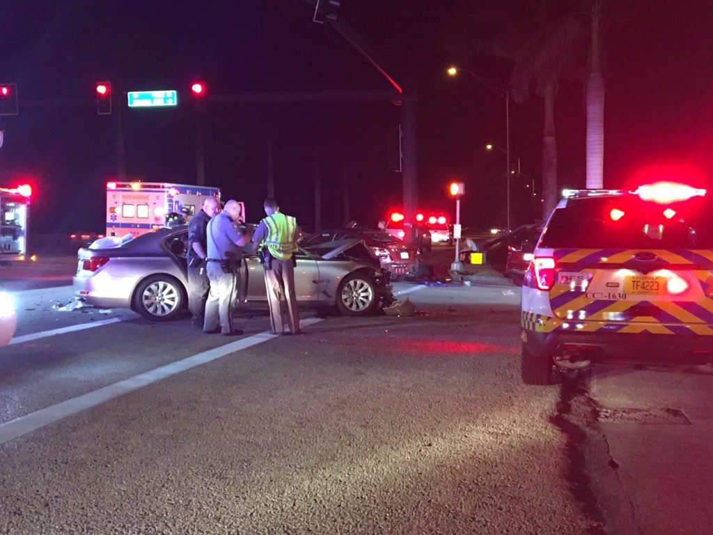 Multiple vehicle crash sends 7 people to hospital