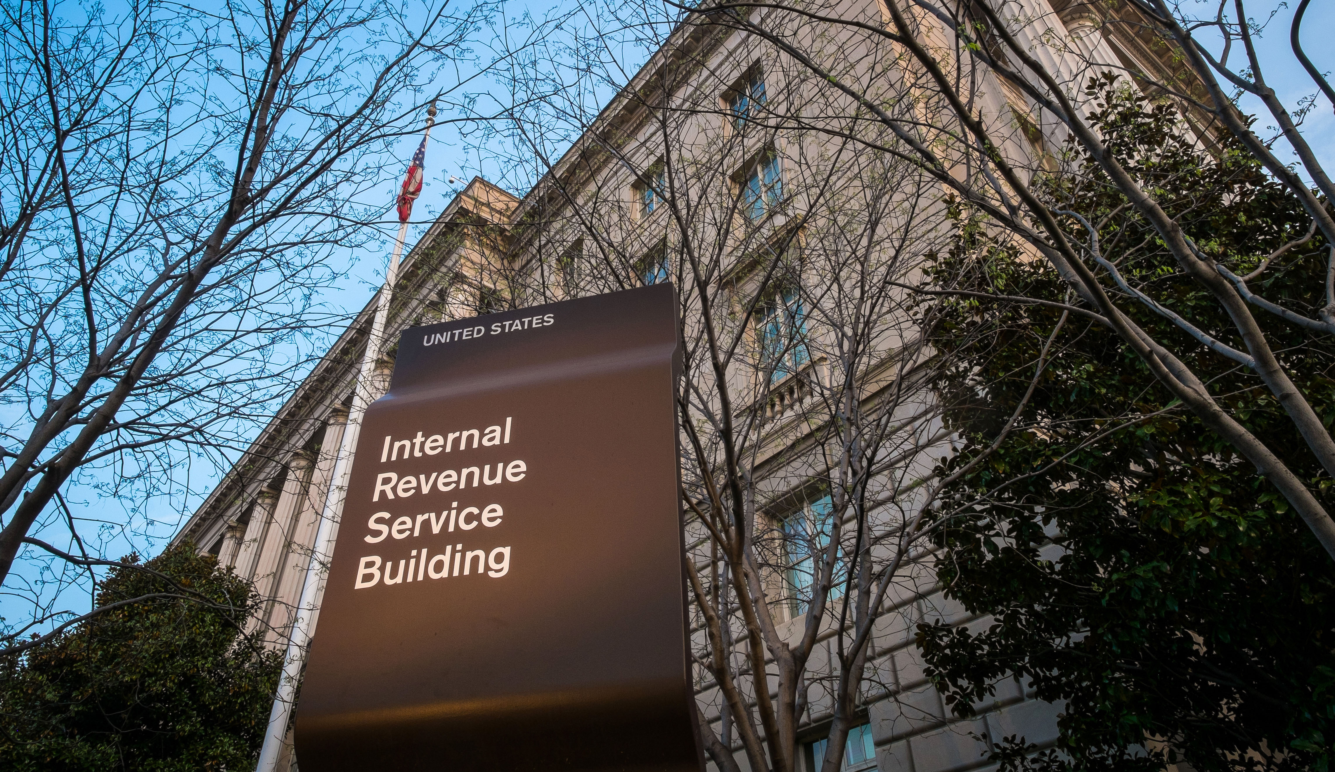 FILE- In this April 13, 2014 file photo, the Internal Revenue Service Headquarters (IRS) building is seen in Washington. (AP Photo/J. David Ake, File)