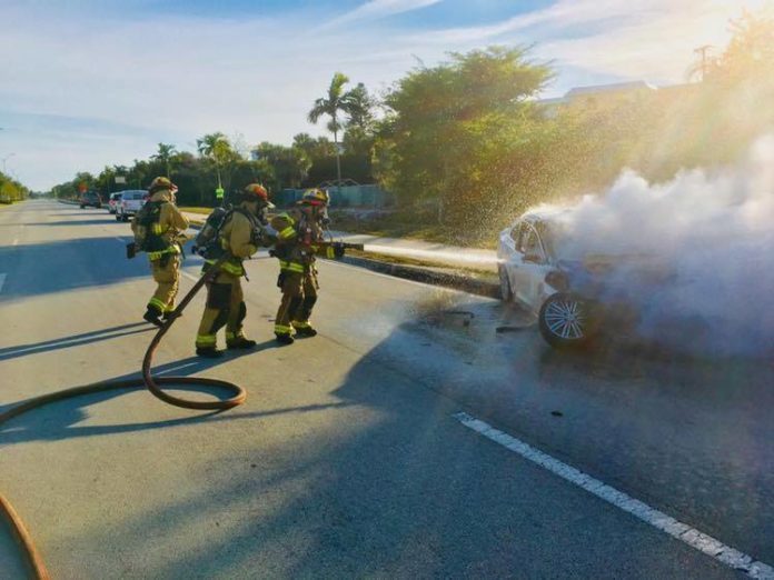 Car Catches Fire After Impact In Naples Crash, Multiple Injured