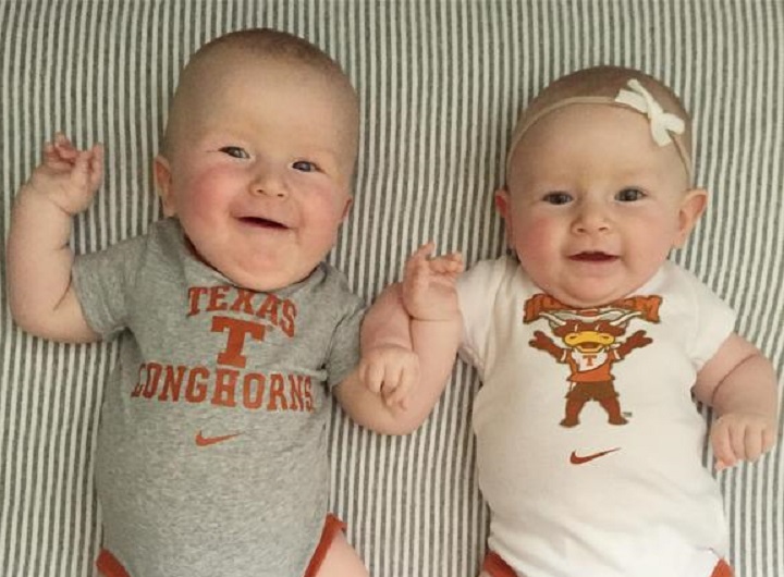 One-year-old twins Adelaide and Gray Carter, who both have a potentially fatal neurosmuscular disease. CBS News photo.