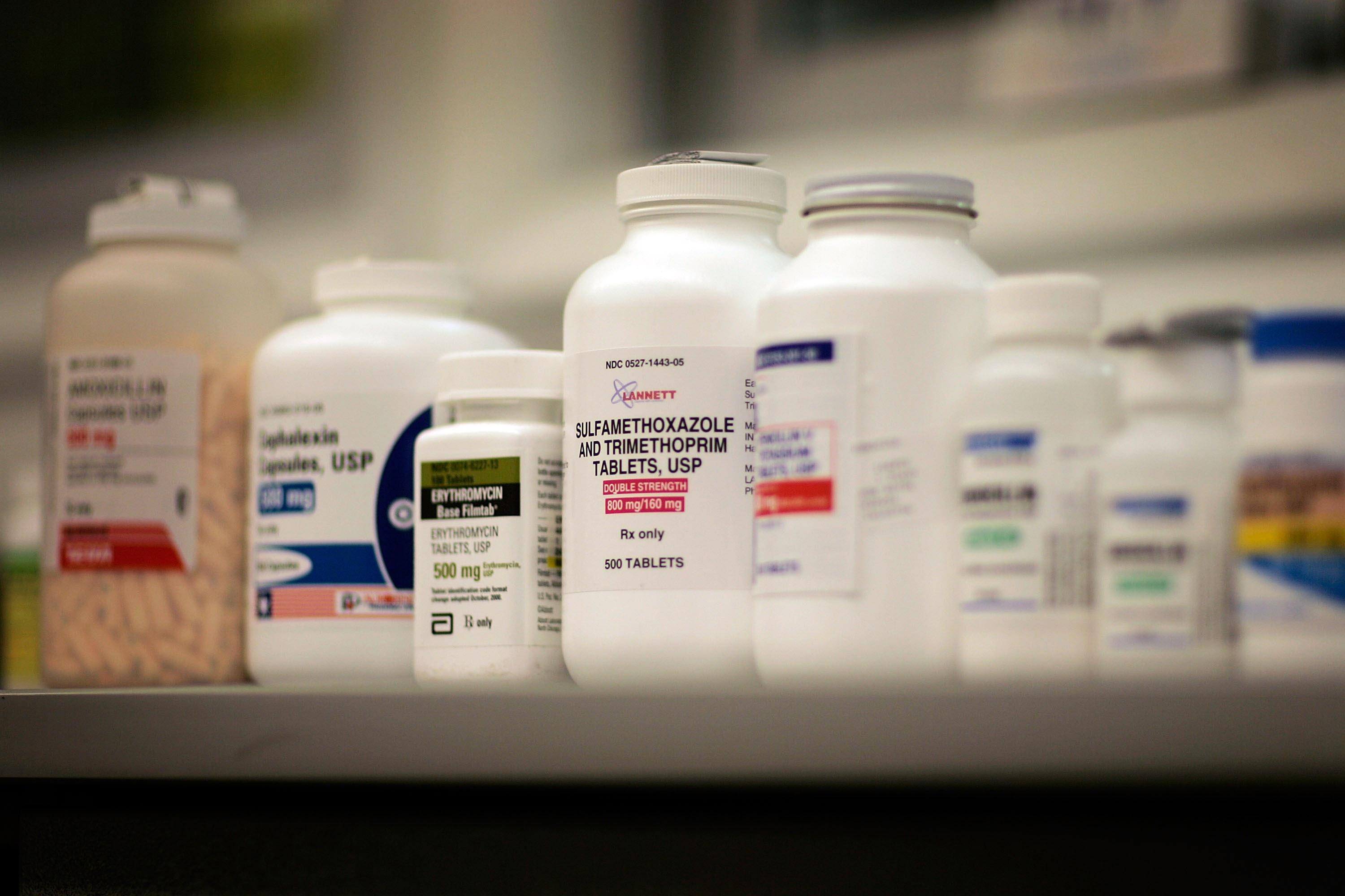 Bottles of medication at a pharmacy. (CBS News photo)