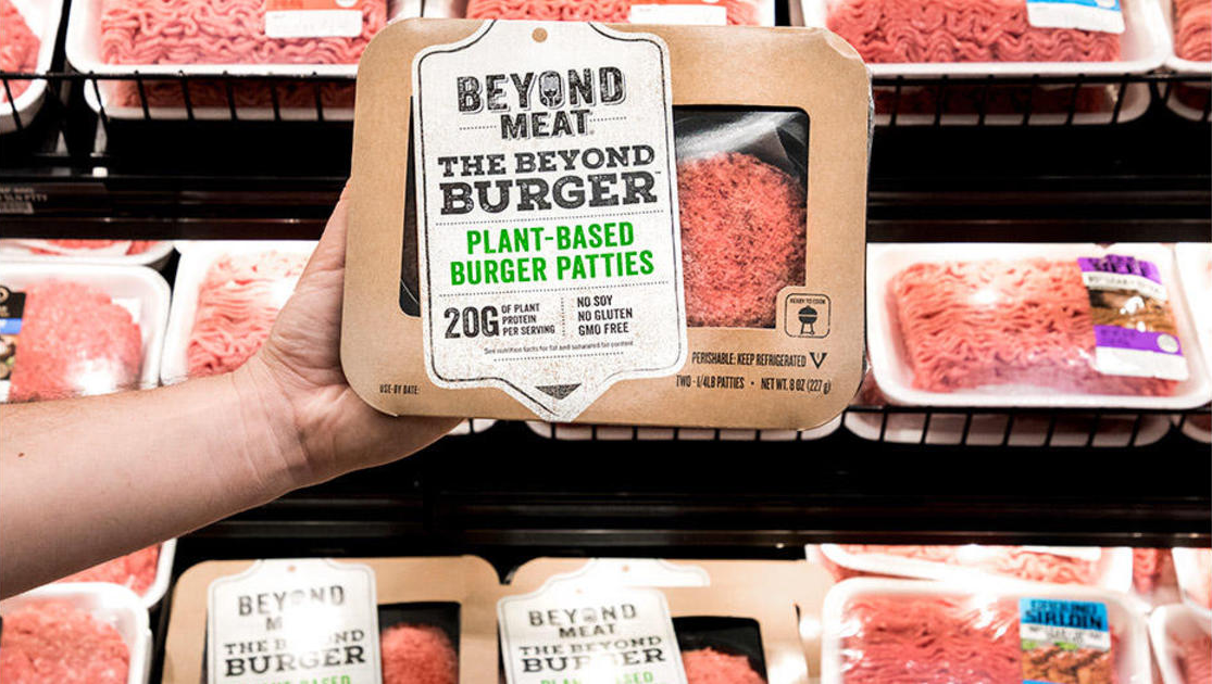 Beyond Meat plant-based burger. (Credit: CBS News)