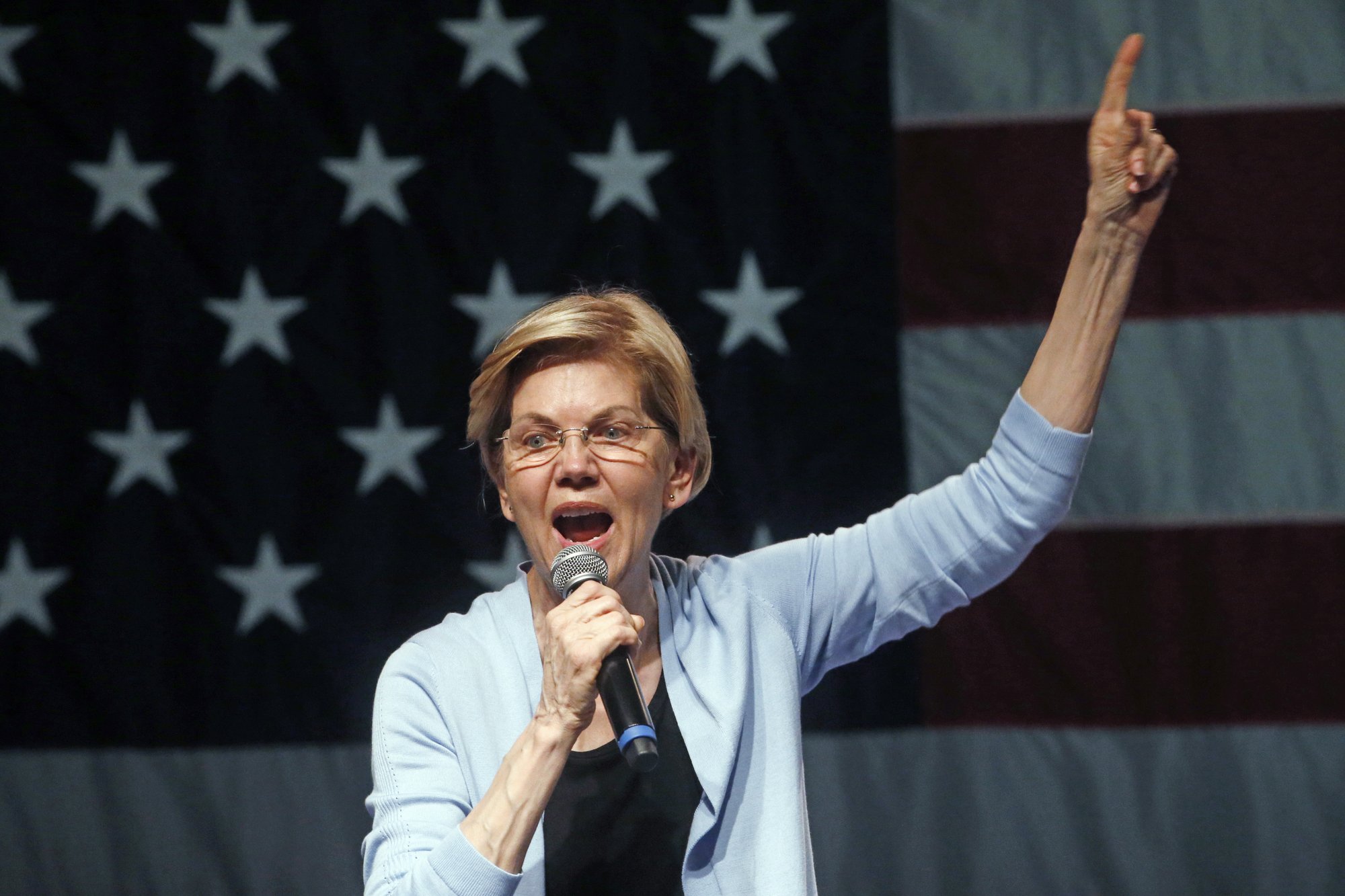 Democratic presidential candidate Sen. Elizabeth Warren, D-Mass., speaks during a campaign rally Wednesday, April 17, 2019, in Salt Lake City. (AP Photo/Rick Bowmer)