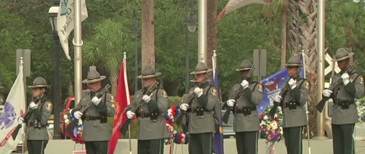 Bonita Springs Memorial Day Parade 21 gun salute. (Credit: WINK News)