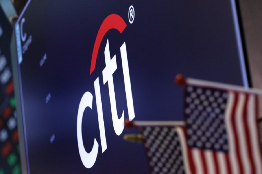 FILE - In this Feb. 8, 2019, file photo the logo for Citigroup appears above a trading post on the floor of the New York Stock Exchange. On Monday, July 15, 2019, Citigroup Inc. reports financial results. (AP Photo/Richard Drew, File)