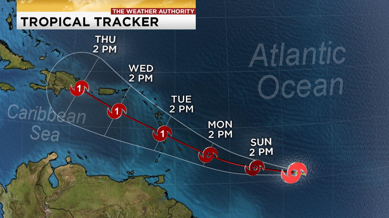 Tropical Storm Dorian forms in Atlantic near Barbados