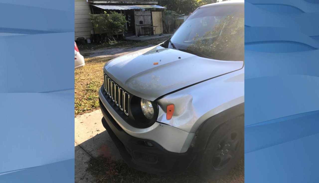 Photo of the vehicle that hit an Immokalee child on Monday morning in Collier County. (Credit: Florida Highway Patrol)