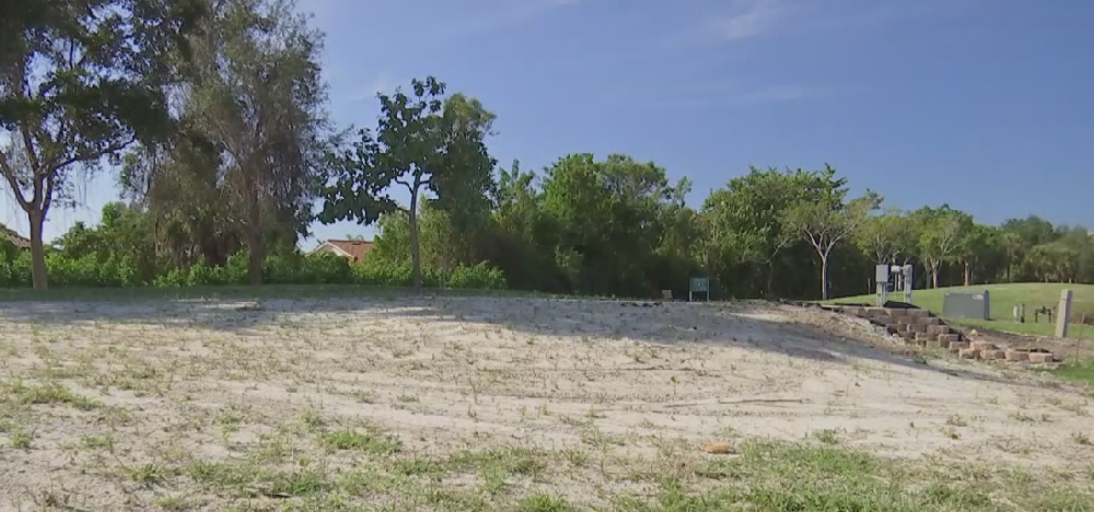 Portion of Conner Park that is still recovering from the aftermath of Hurricane Irma. (Credit: WINK News)