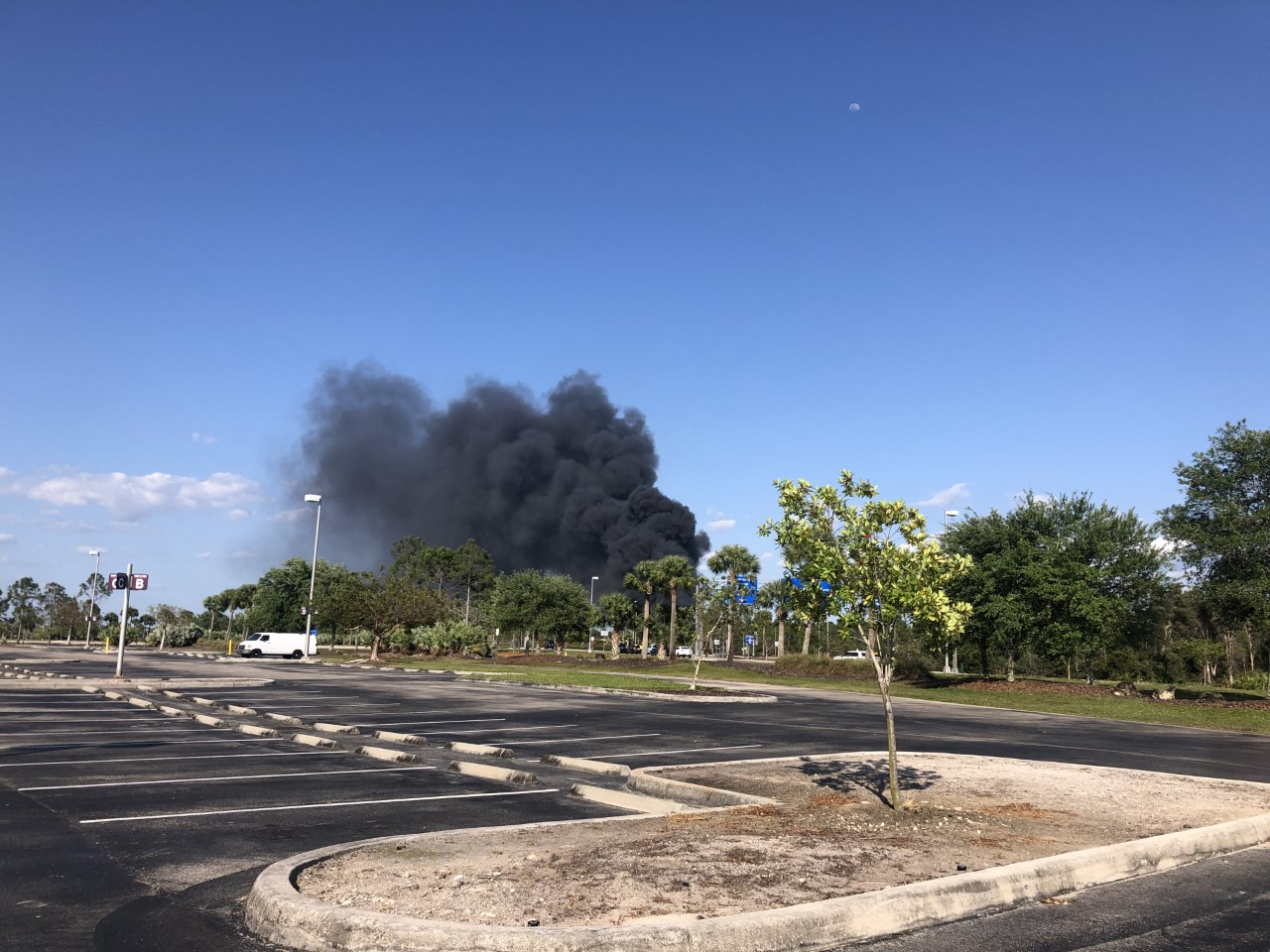 Brush fire in rental overflow area at RSW airport