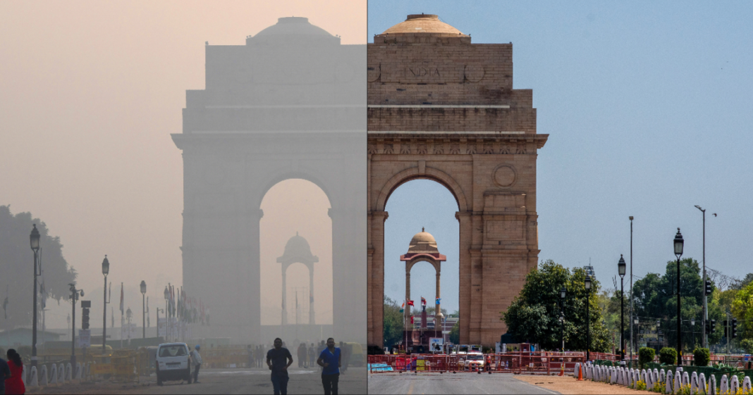 Before-and-after photos show dramatic decline in air ...