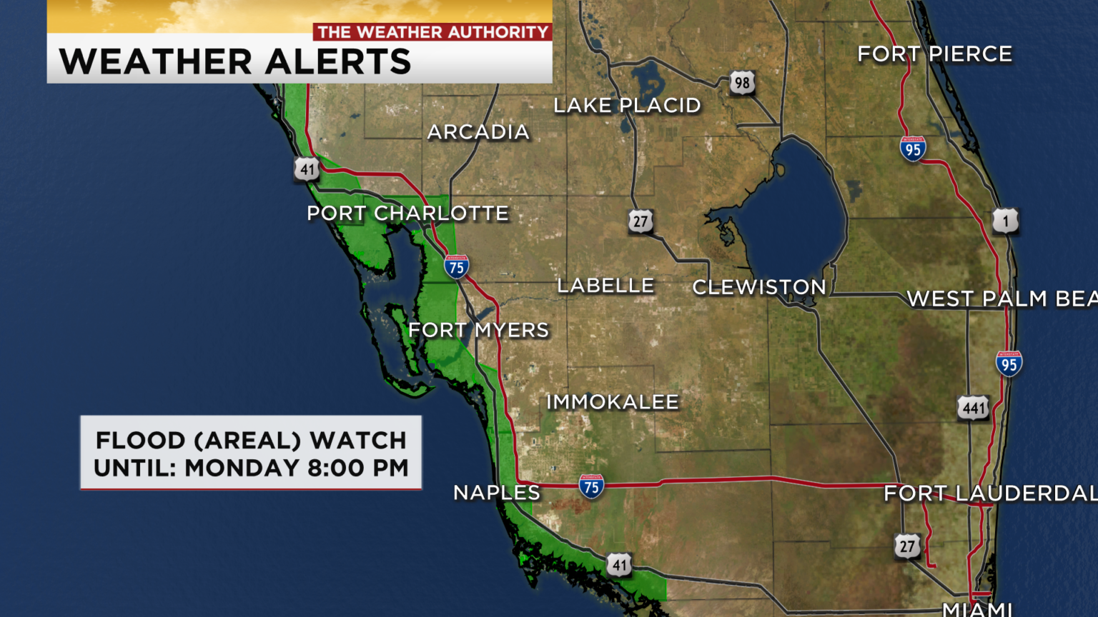 Flood Watch remains in effect for coastal areas of SWFL