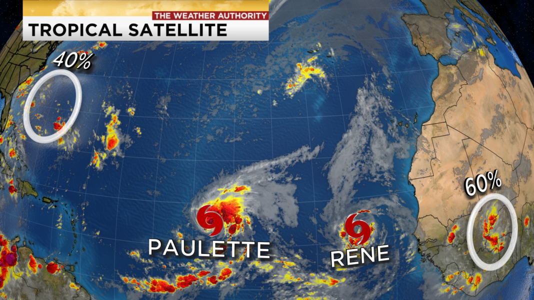 Double trouble: two tropical storms and two tropical waves in the Atlantic Basin