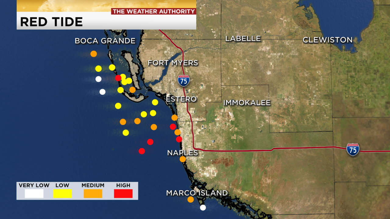 Current Red Tide Map Florida Map