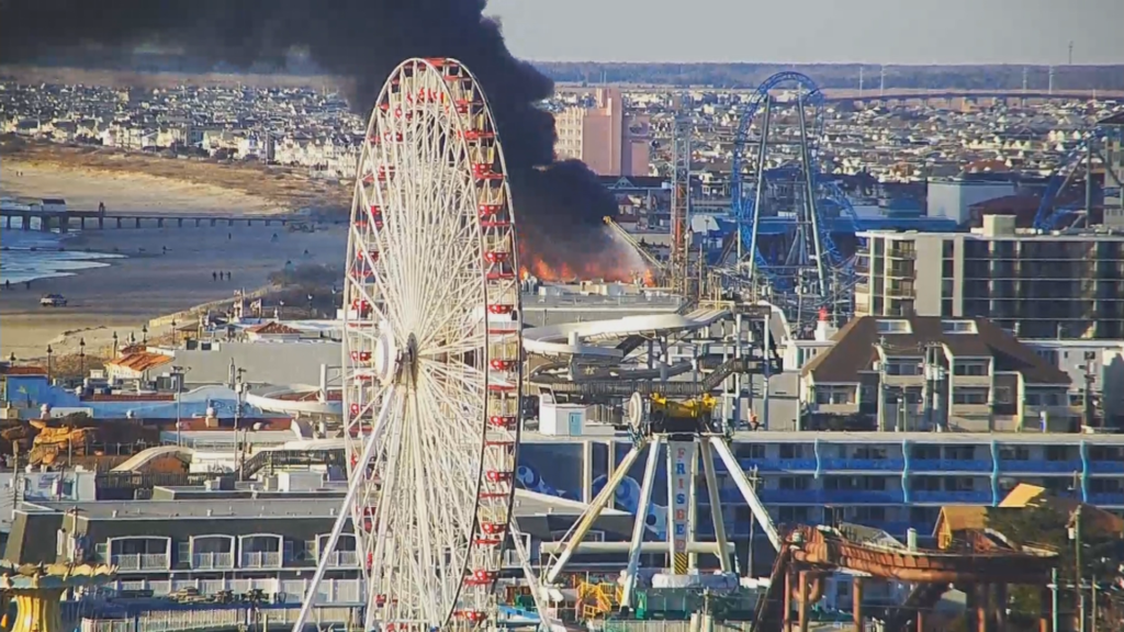 Fire Crews Battle 4Alarm Blaze On Jersey's Ocean City