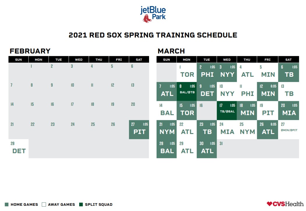 Red Sox spring training begins Feb. 17; JetBlue Park to be at 24 capacity