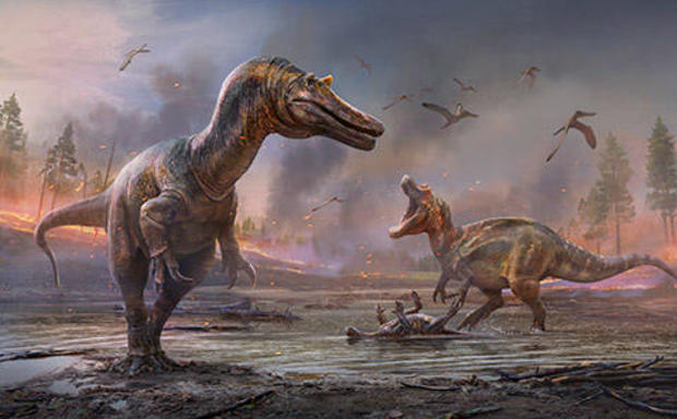 Los científicos han descubierto los huesos de dos nuevas especies de dinosaurios, incluida la garza cornuda con cara de cocodrilo.