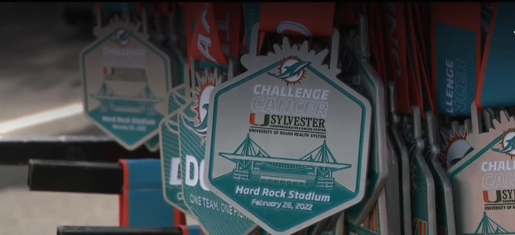 dolphins cancer challenge medals