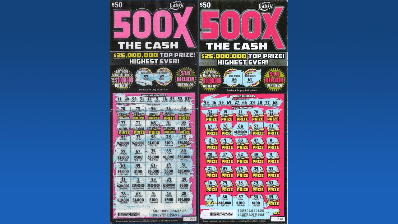 Two SWFL men win 1M on 500X The Cash scratchoff tickets