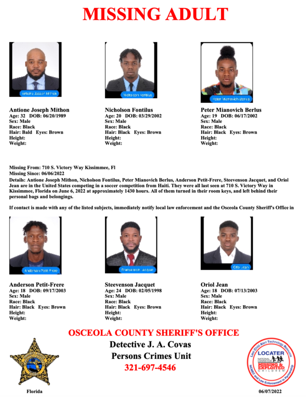 6 members of Haitian Special Olympics team missing in Florida