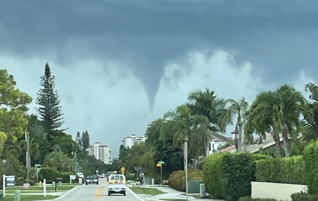 Tornado briefly touches down near Clam Pass in North Naples