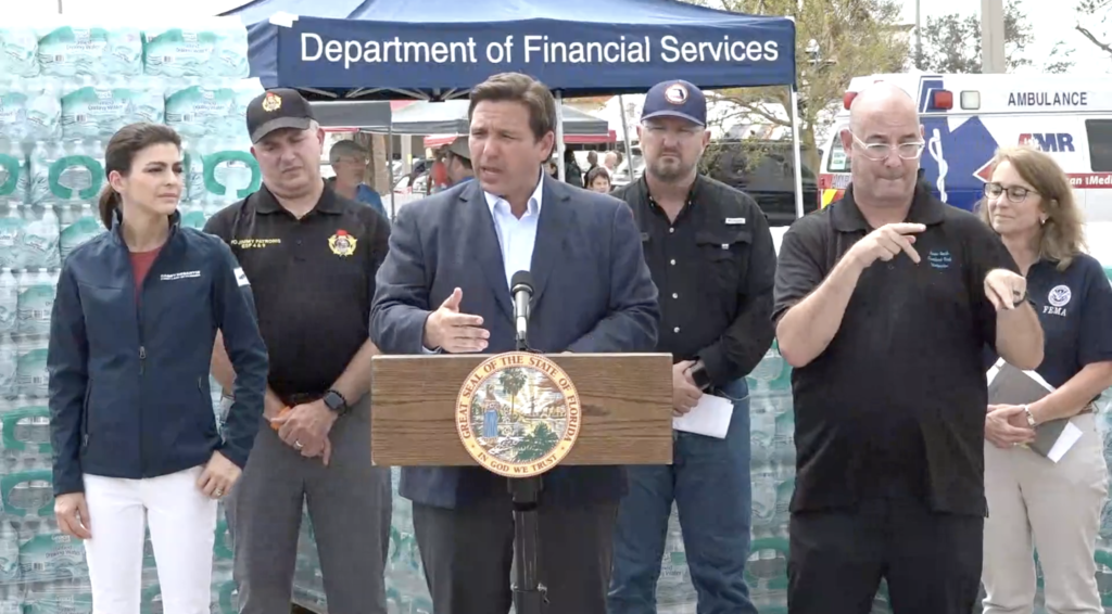 Gov Desantis Provides Hurricane Ian Update In Englewood East