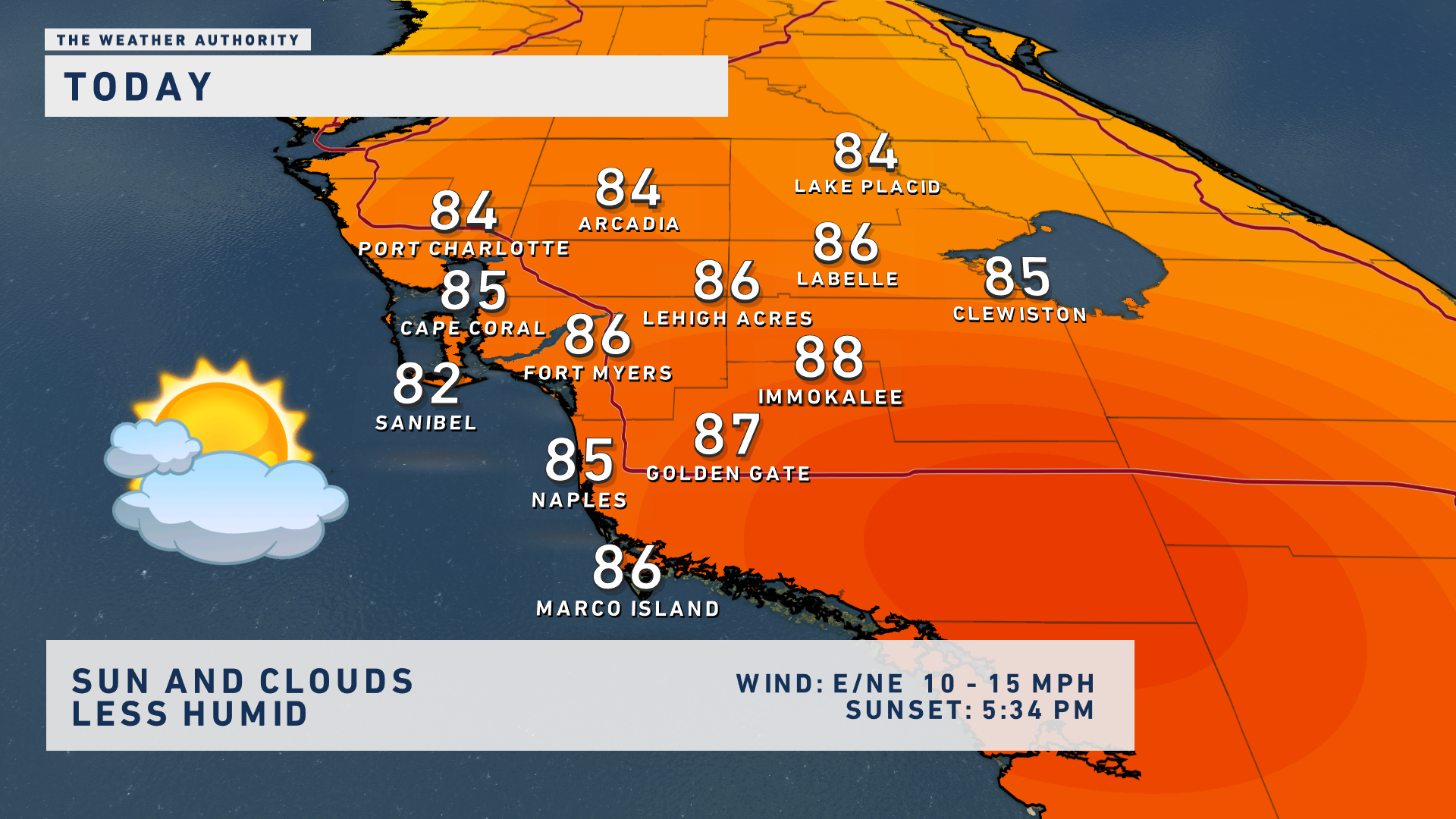 Hot, dry Tuesday in southwest Florida