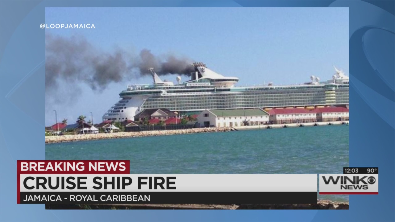 Fire on Royal Caribbean cruise ship; burns for 1 crew member